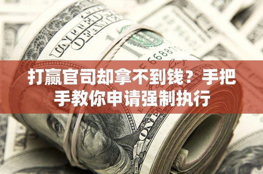 武汉打赢官司却拿不到钱？手把手教你申请强制执行