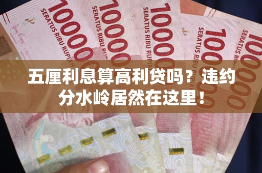 武汉五厘利息算高利贷吗？违约分水岭居然在这里！