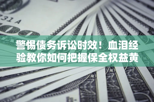 武汉警惕债务诉讼时效！血泪经验教你如何把握保全权益黄金期