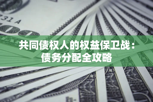 武汉共同债权人的权益保卫战：债务分配全攻略