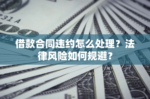 武汉借款合同违约怎么处理？法律风险如何规避？