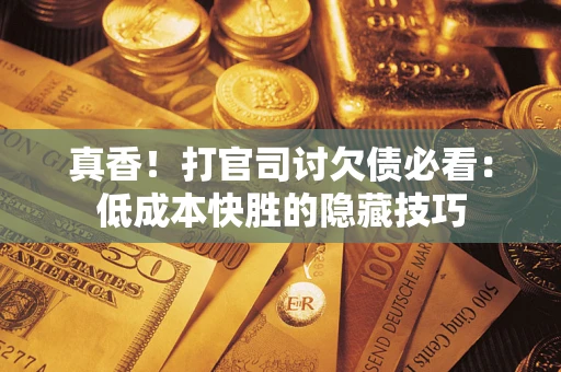 武汉真香！打官司讨欠债必看：低成本快胜的隐藏技巧