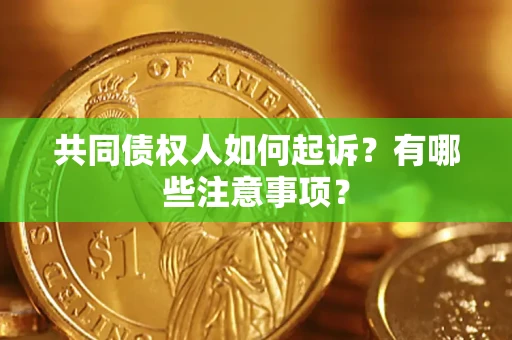 武汉共同债权人如何起诉？有哪些注意事项？